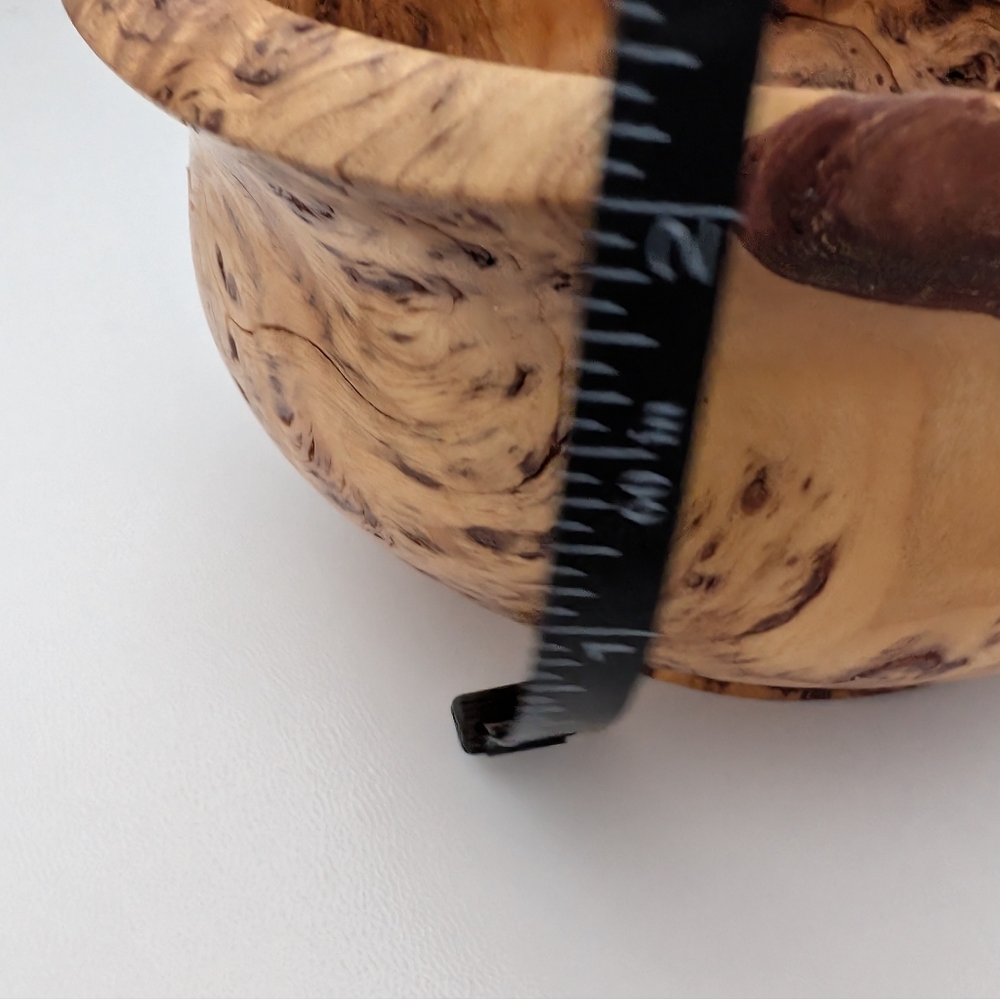 Hand-Turned Artisan Cottonwood Burl Wood Bowl - Signed 2010 Host Pick - Picture 7 of 7